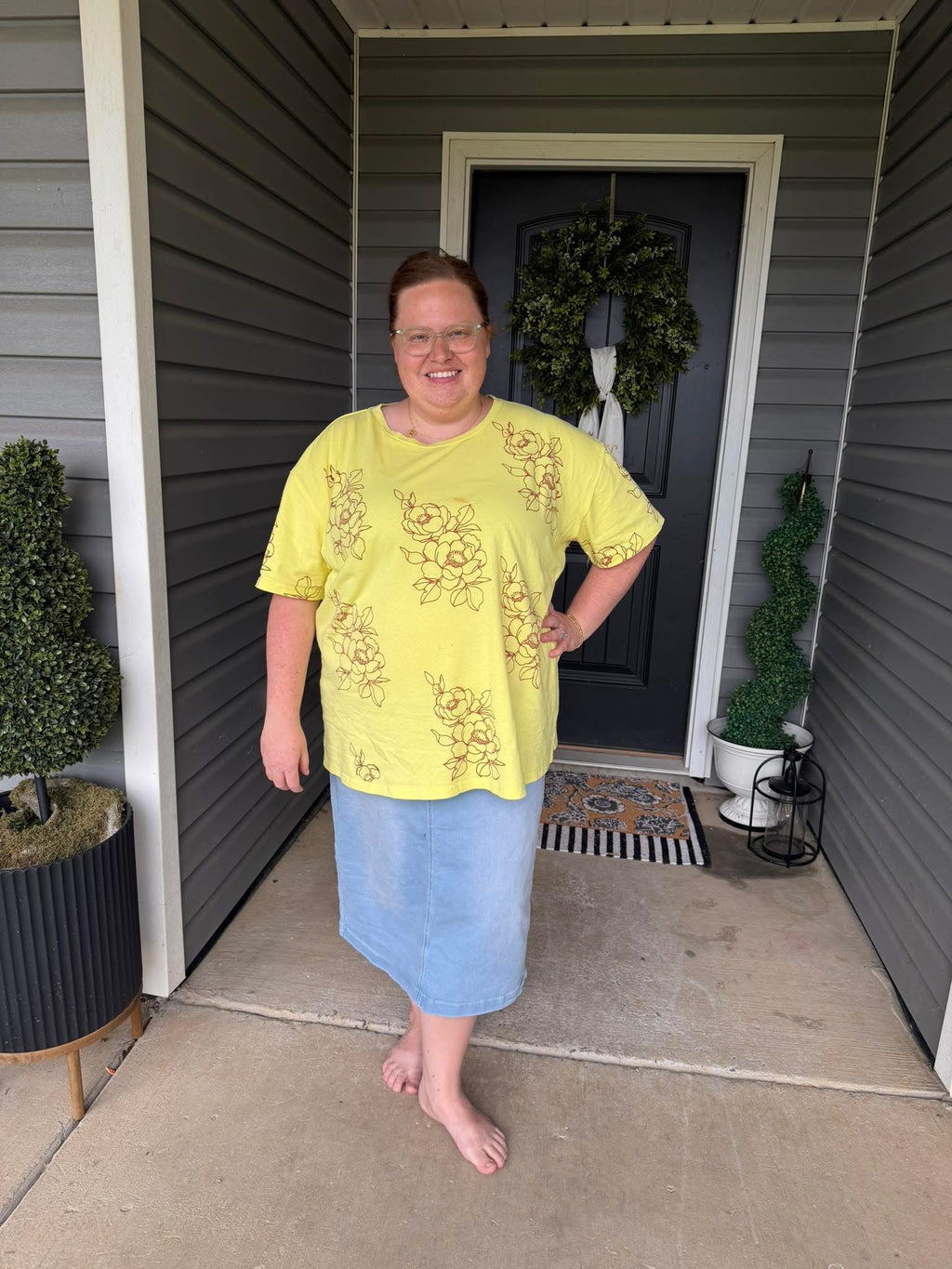 Floral Lemons Top