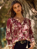 Burgundy Floral Top