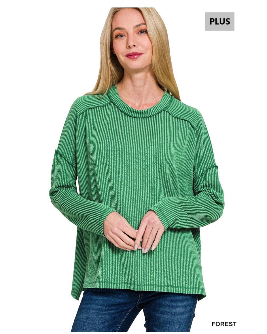 Zenana Ribbed Loose Fit