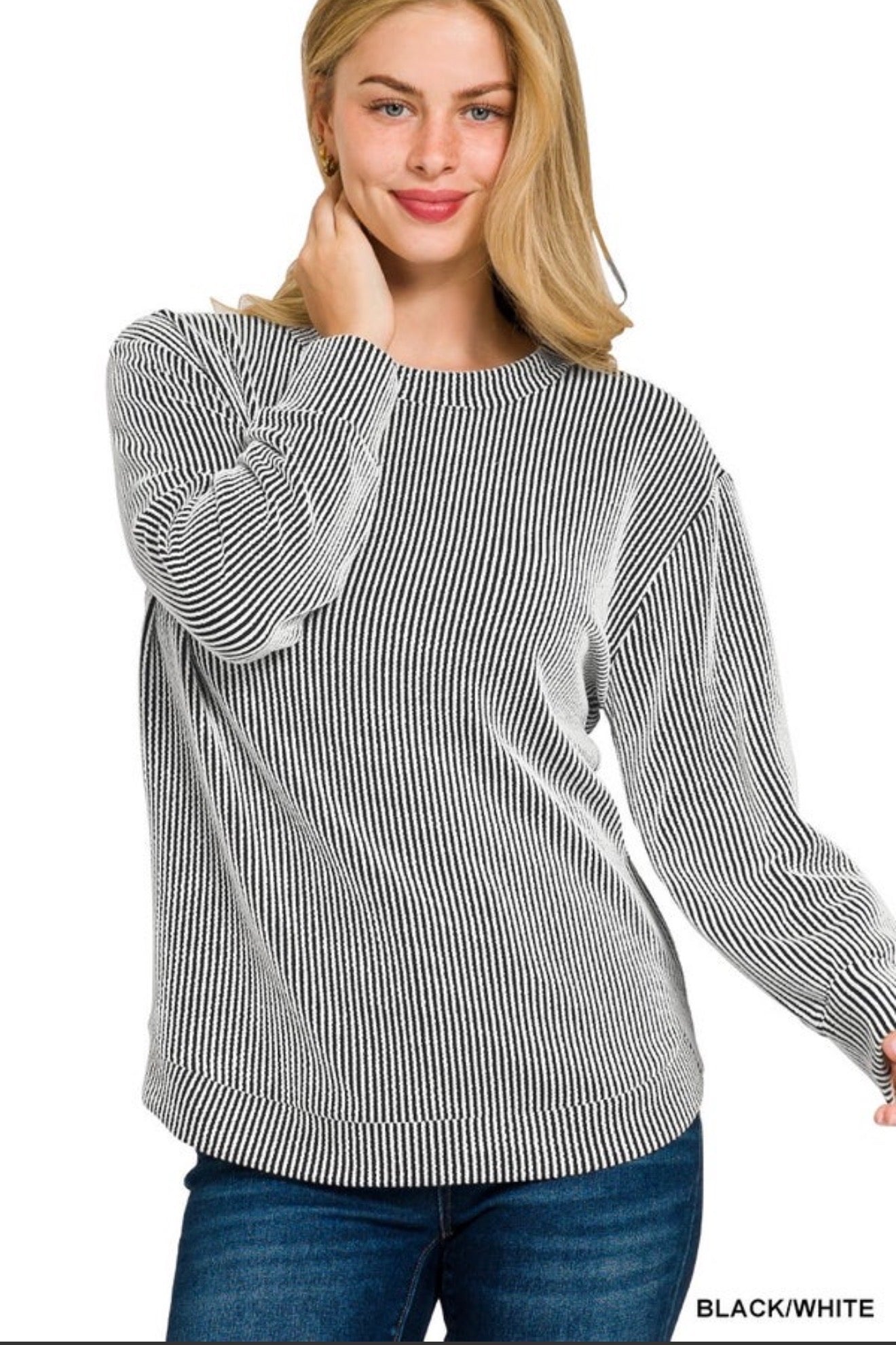 Zenana Raised Ribbed Stripe