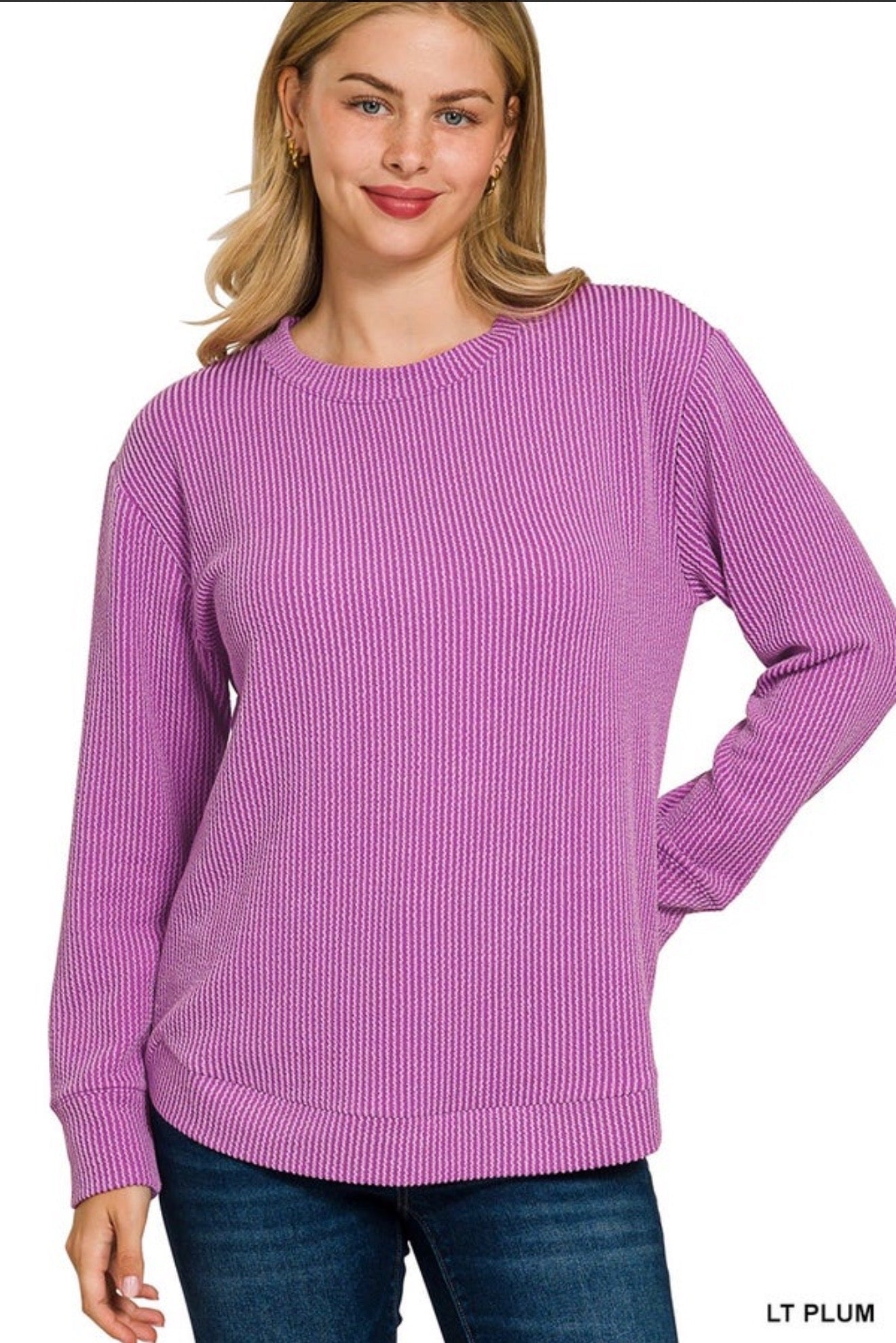 Zenana Long Sleeve Ribbed