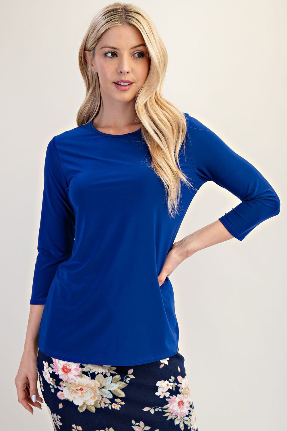 Basic Layering 3/4 Sleeve Top