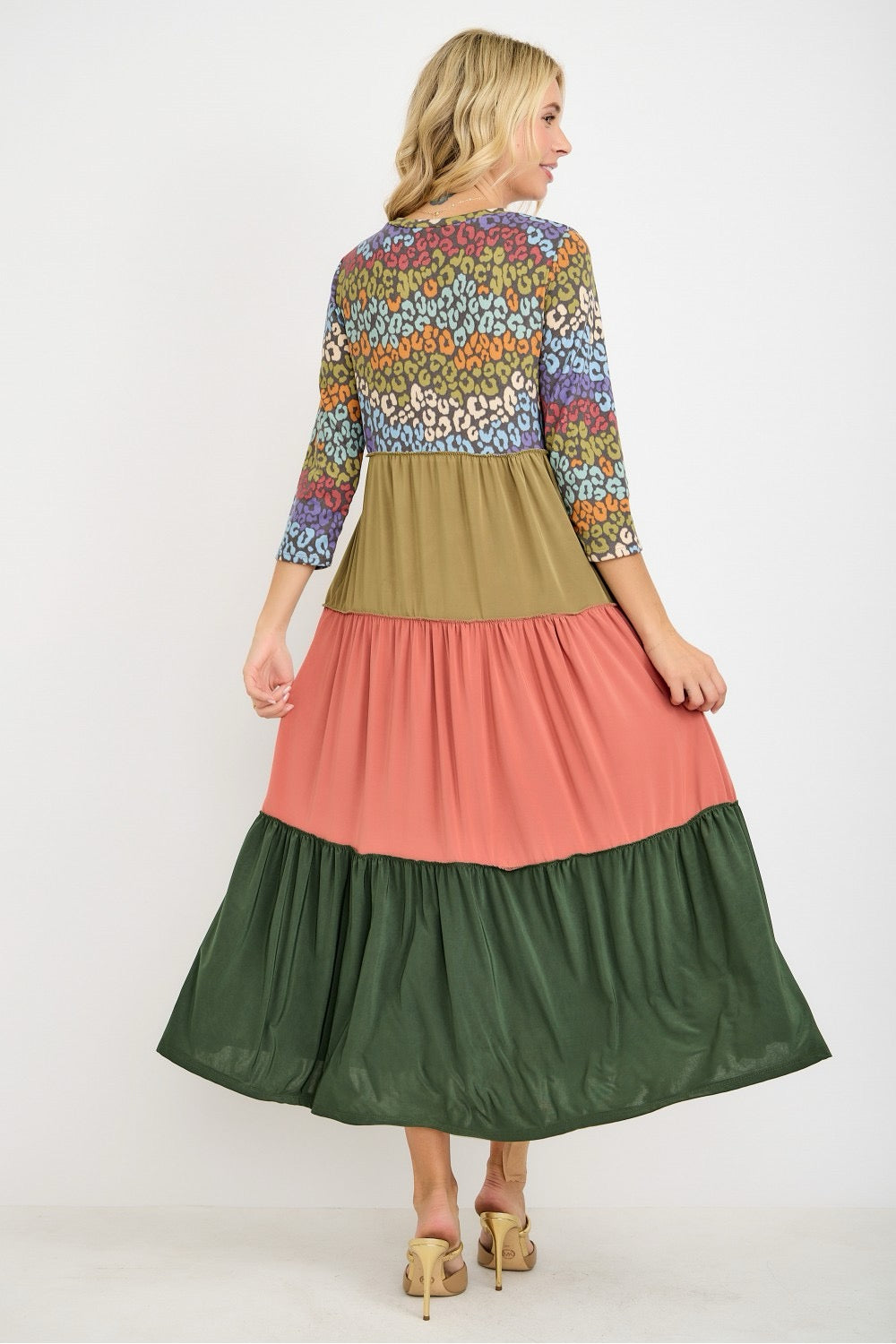 Spring Safari Tiered Dress