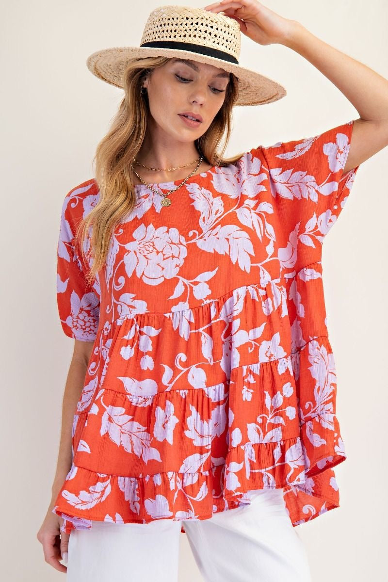 Hot Coral Top