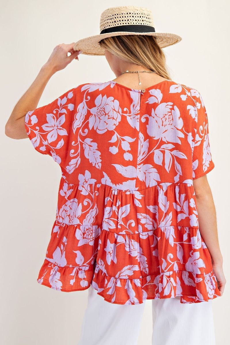 Hot Coral Top