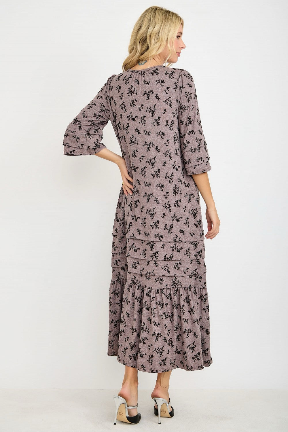 Wednesday Black Floral Dress