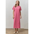 Cherry Soda Scalloped Striped Dress