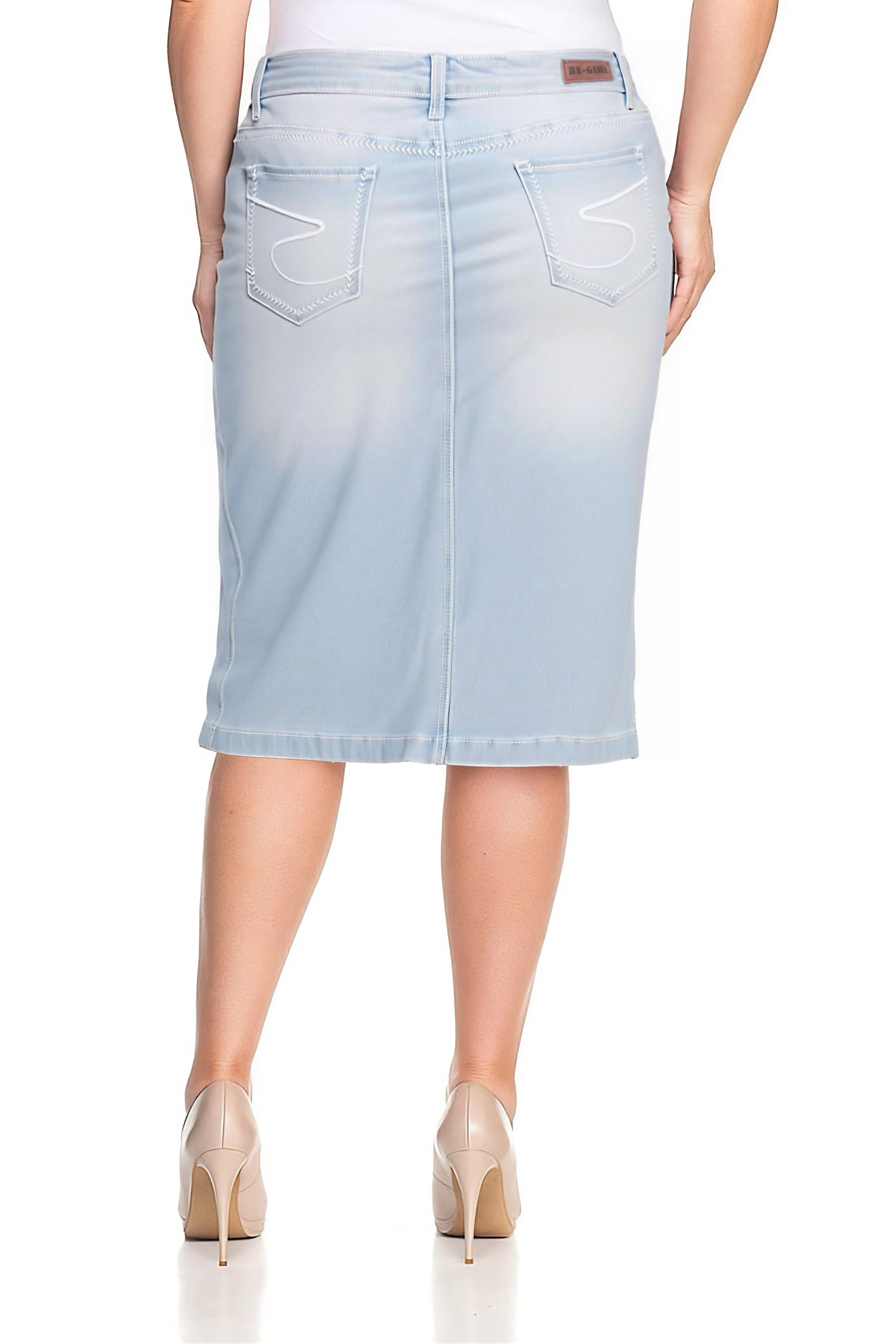 Be Girl Light Washed Short Jean Skirt