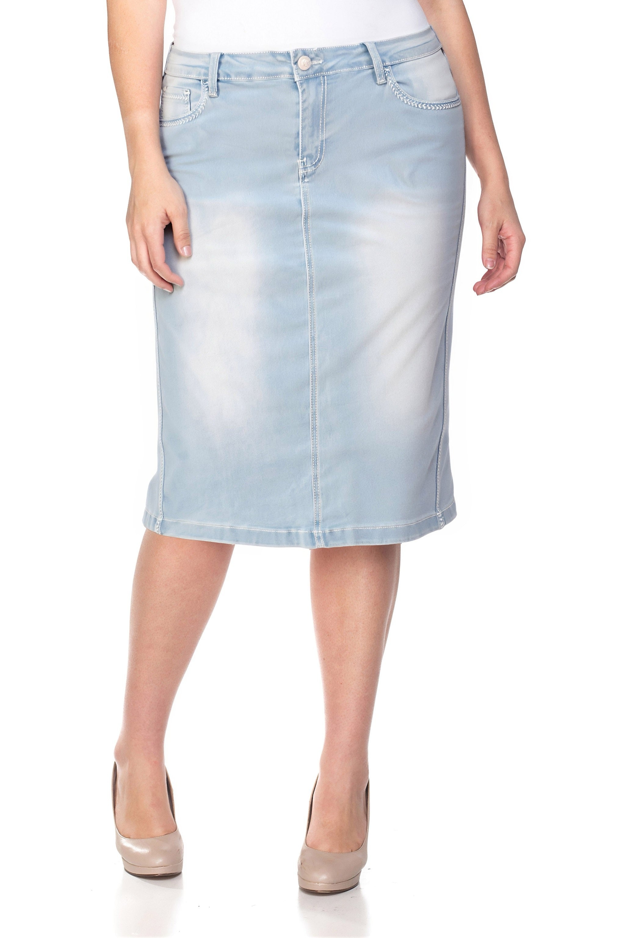 Be Girl Light Washed Short Jean Skirt