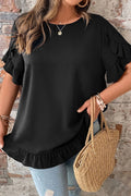 Black Ruffle Top