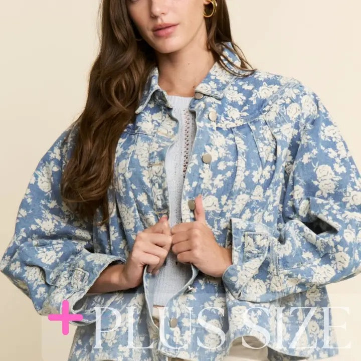 Floral Denim Jacket