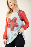 Celeste Knit Flower Top