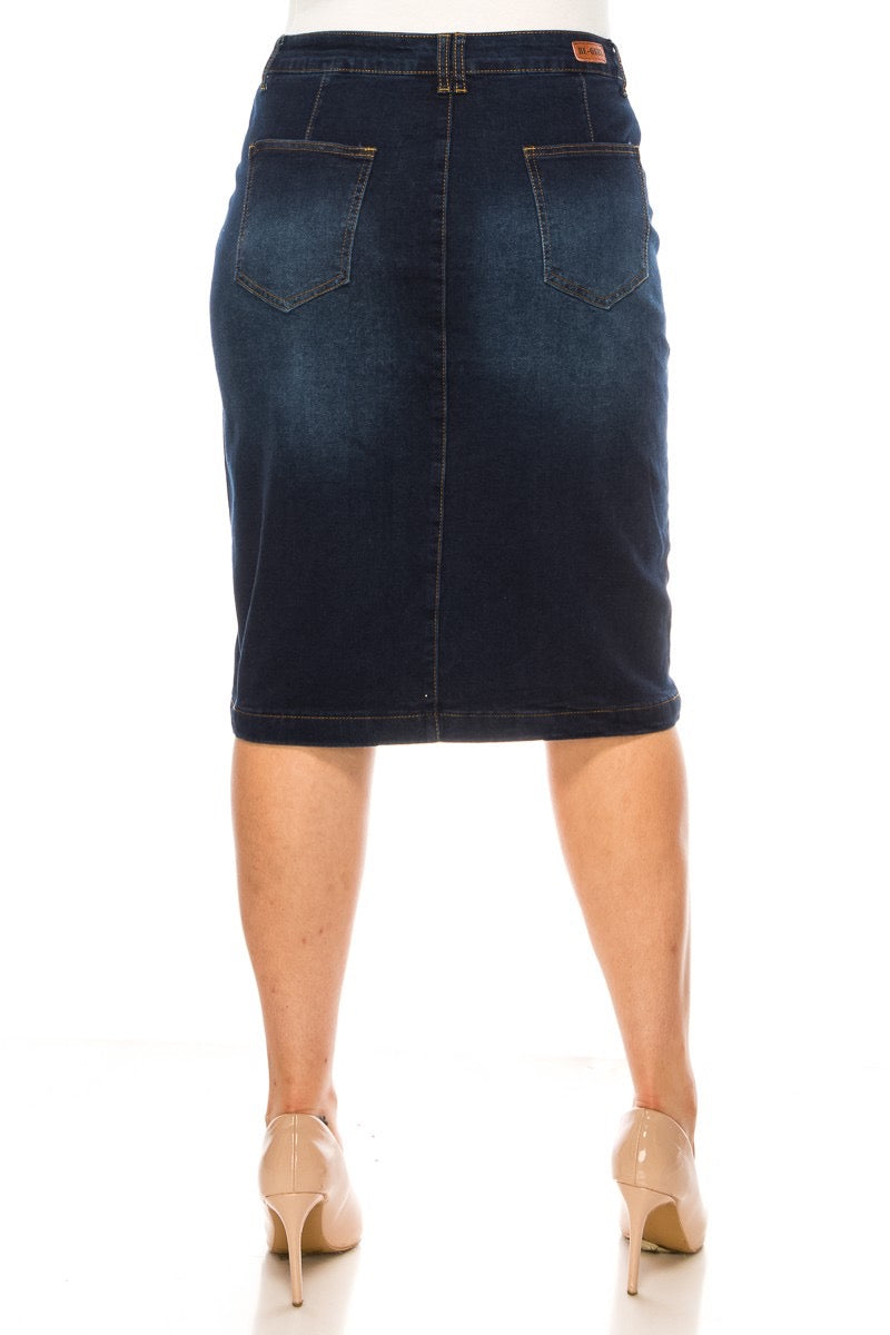 Be Girl Short Button Denim Skirt