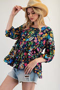 Breezy Bloom Babydoll Top
