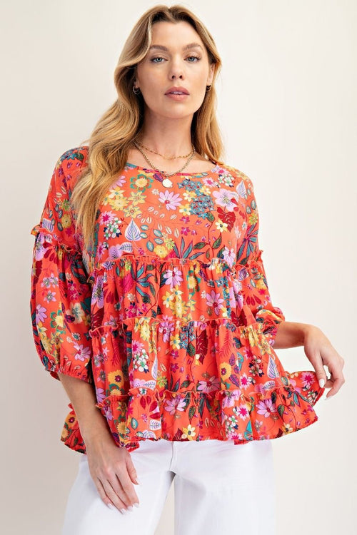 Breezy Bloom Babydoll Top