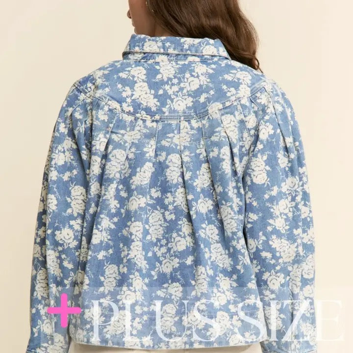 Floral Denim Jacket