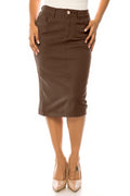 Brown Denim Skirt