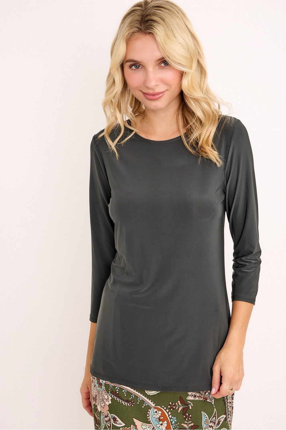 Basic Layering 3/4 Sleeve Top