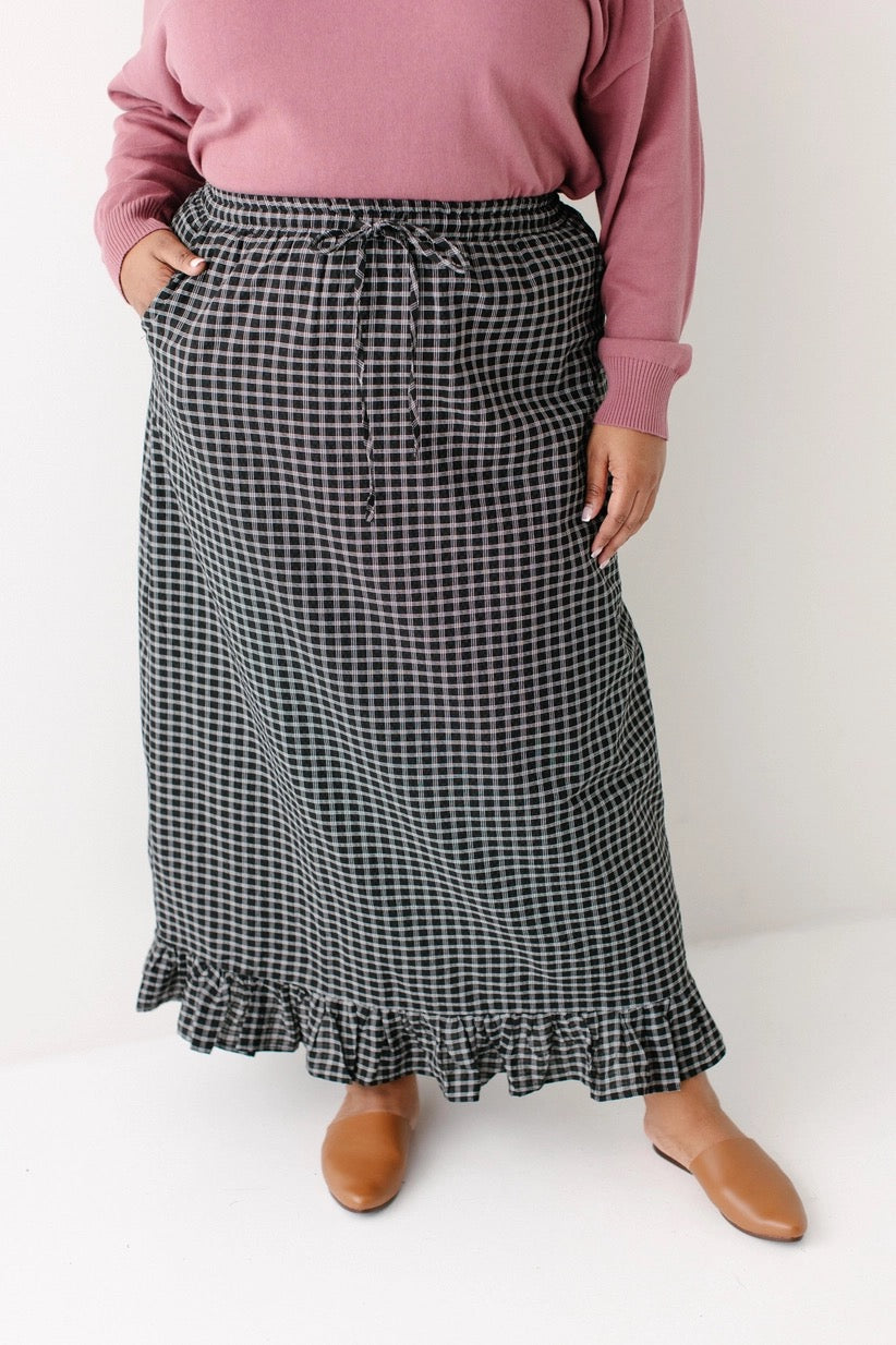 Plaid Ruffle Skirt