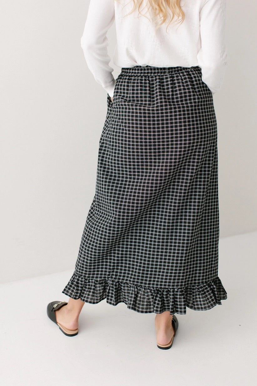 Plaid Ruffle Skirt