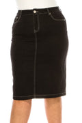 Black Denim Skirt