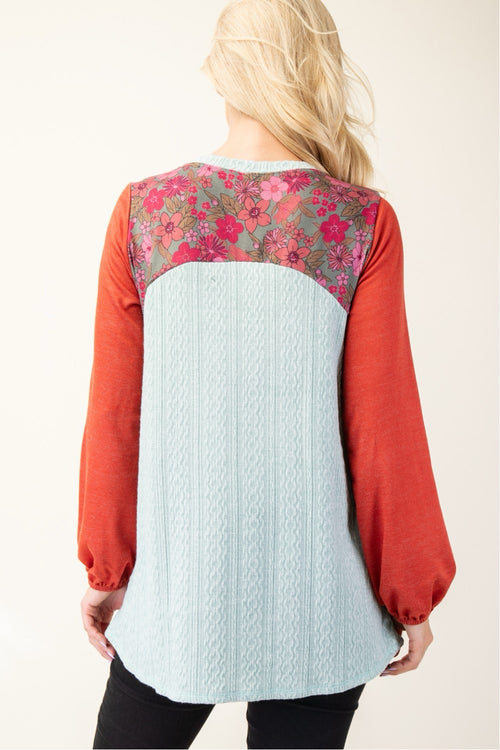 Celeste Knit Flower Top