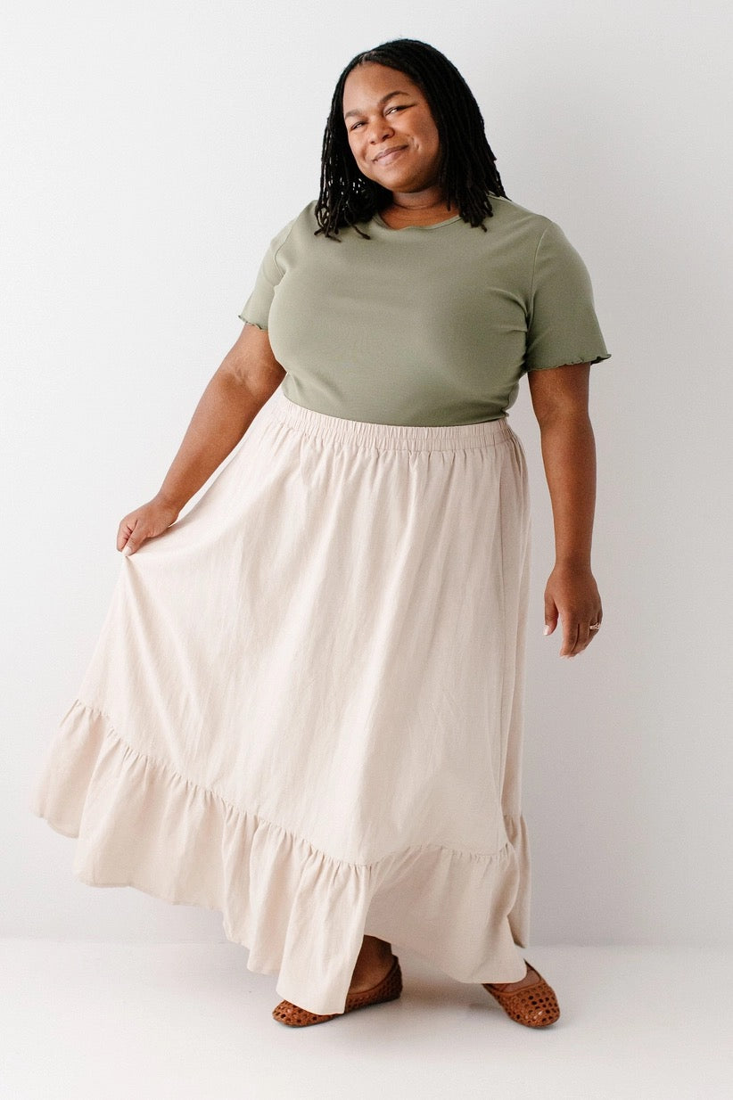 Summer Ruffle Maxi Skirt