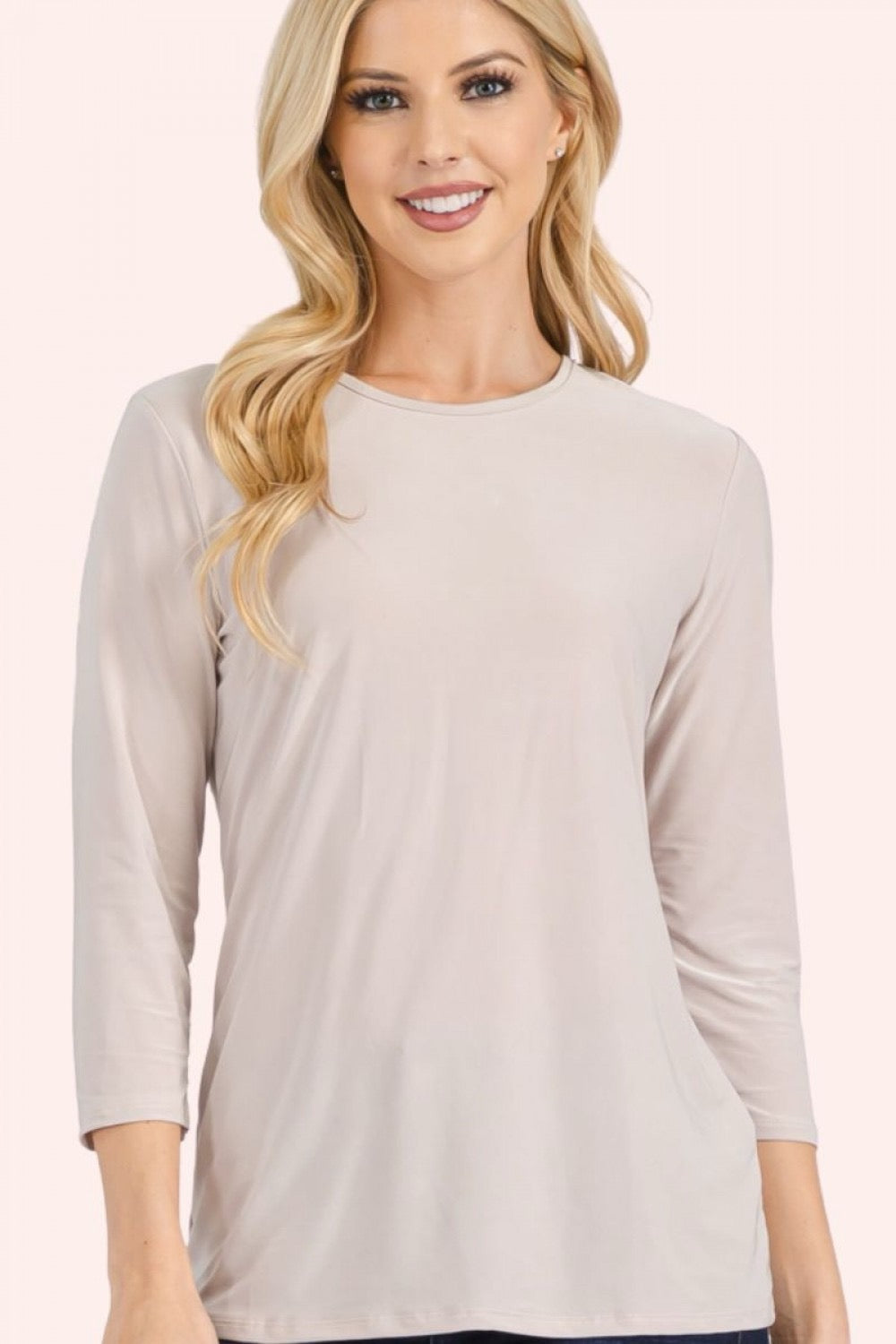 Basic Layering 3/4 Sleeve Top