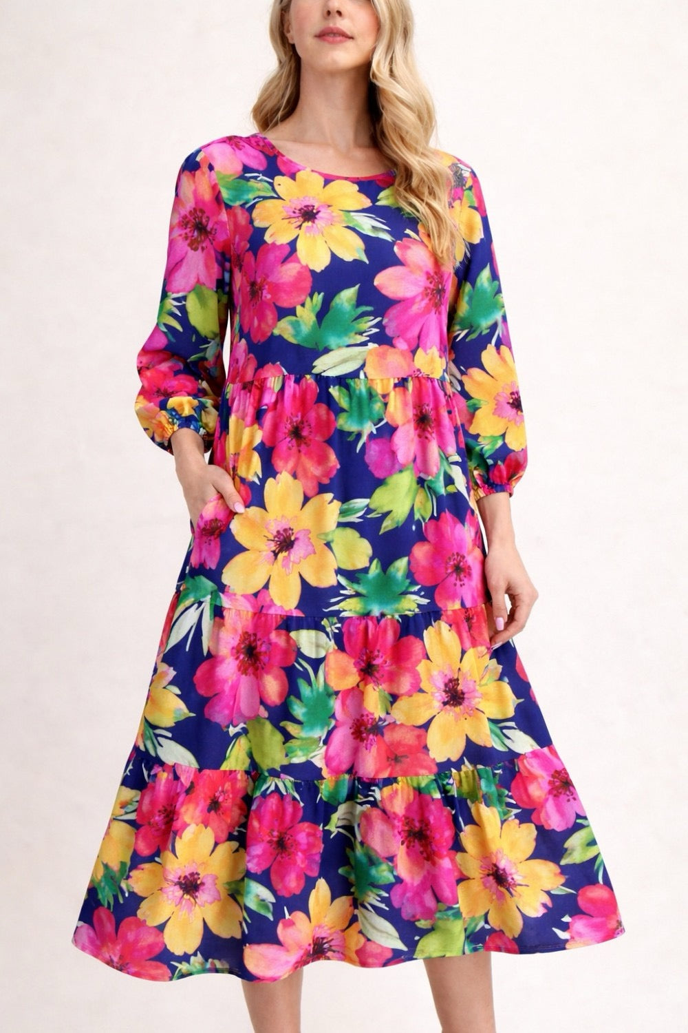 Summer Bouquet Midi Dress