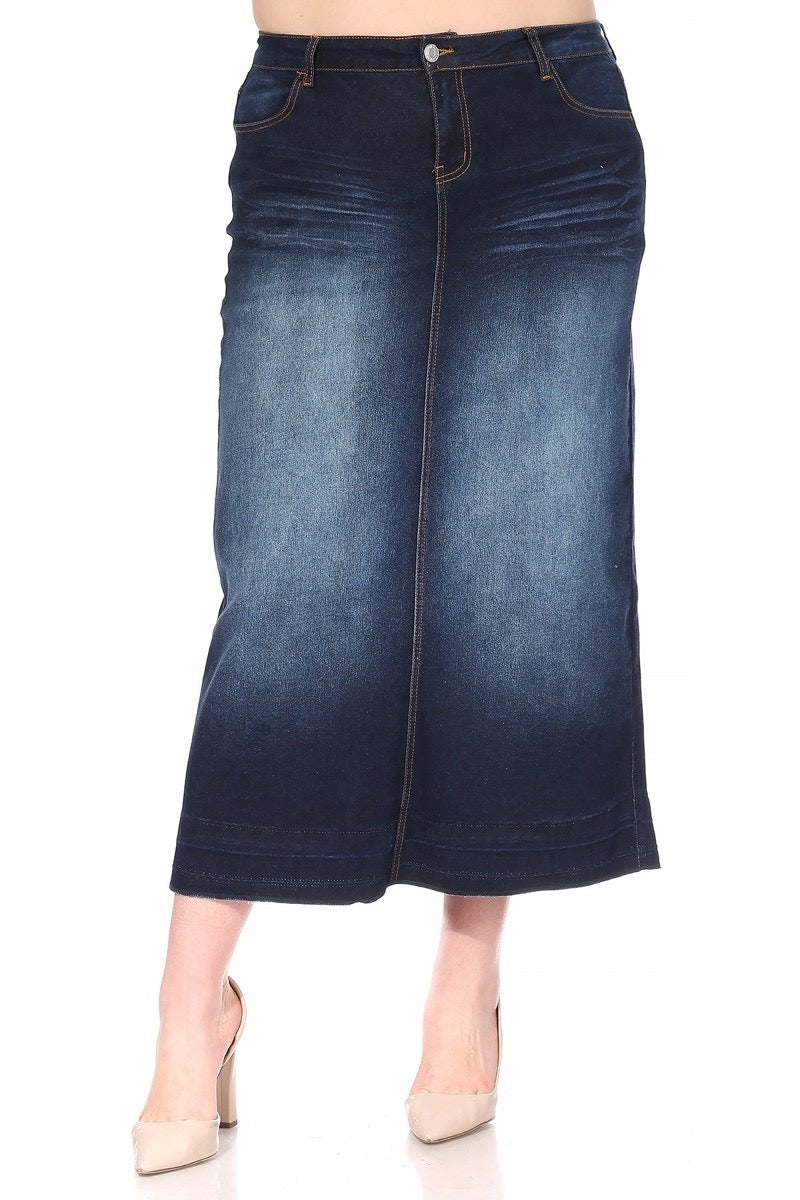 Be Girl Long Dark Denim Skirt