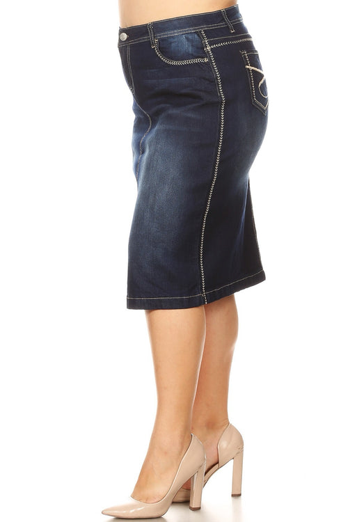 Be Girl Dark Denim Short Skirt