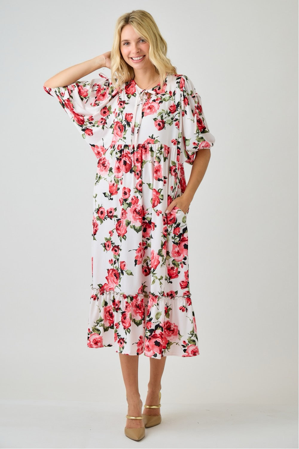 Rose Garden Midi Dress