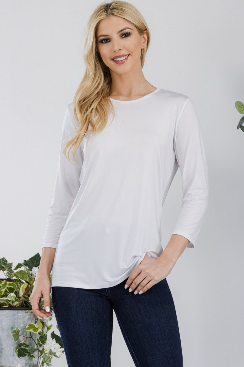 Basic Layering 3/4 Sleeve Top