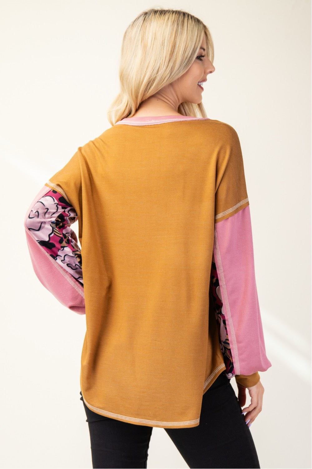 Celeste Mauve Flower Long Sleeve Shirt
