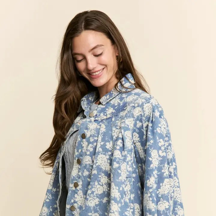 Floral Denim Jacket